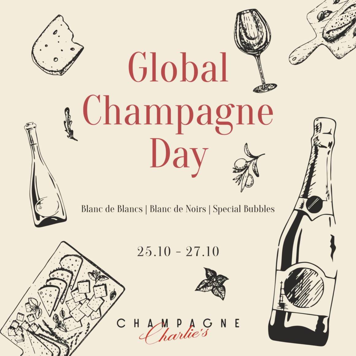 День шампанского, Global Champagne day, Charlie’s bistro, DCW Magazine